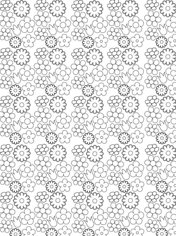 Plansa de colorat cu Flori 21 14